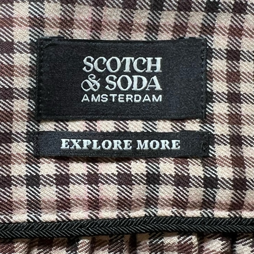 Scotch‎ & Soda Brown and Black Checkered Midi Skirt Size Small - Picture 9 of 12